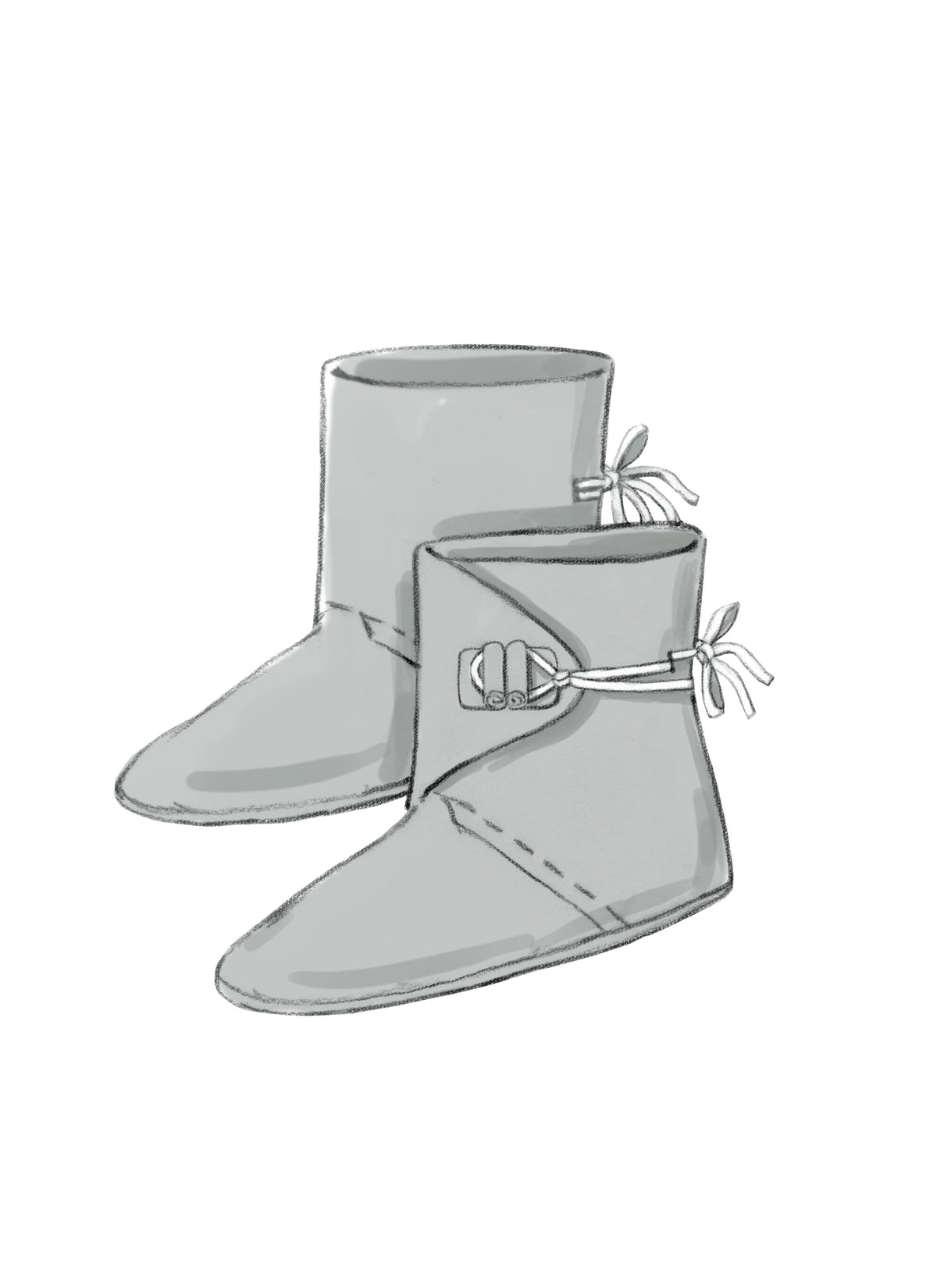 Butterick B5233 sewing pattern envelope showing the costume footwear designs