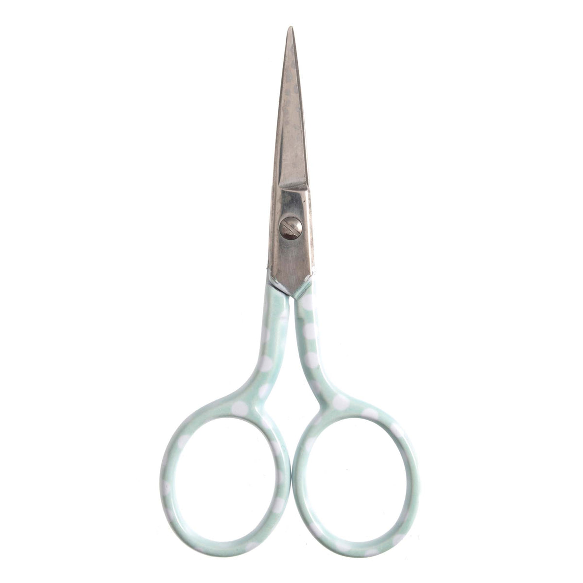 Blue polka dot embroidery scissors