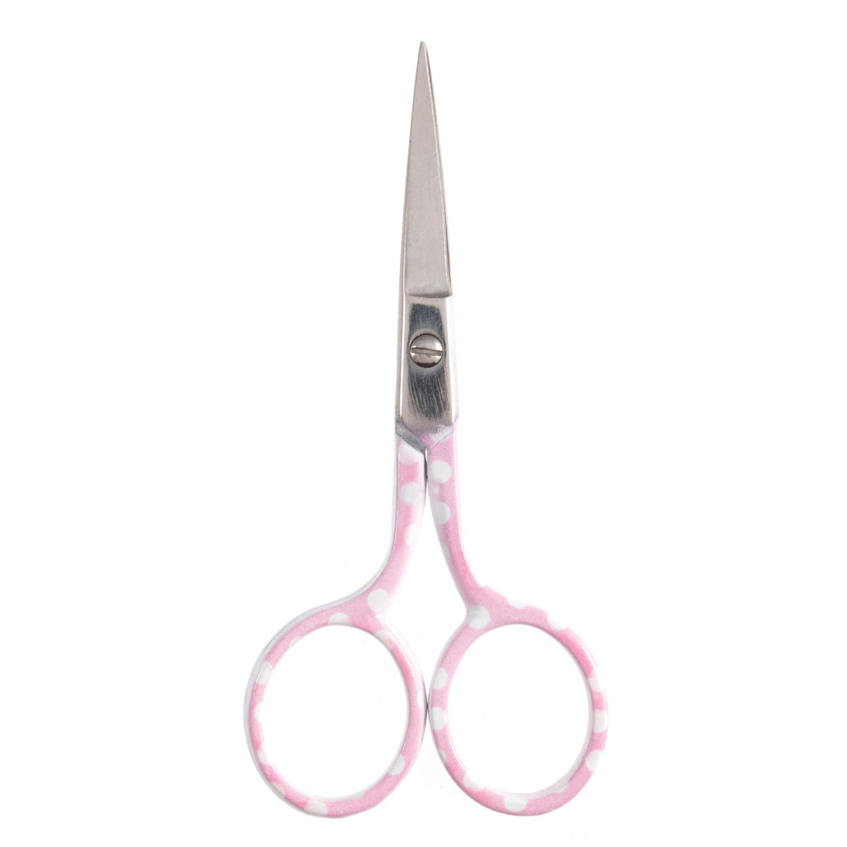 Pink polka dot embroidery scissors