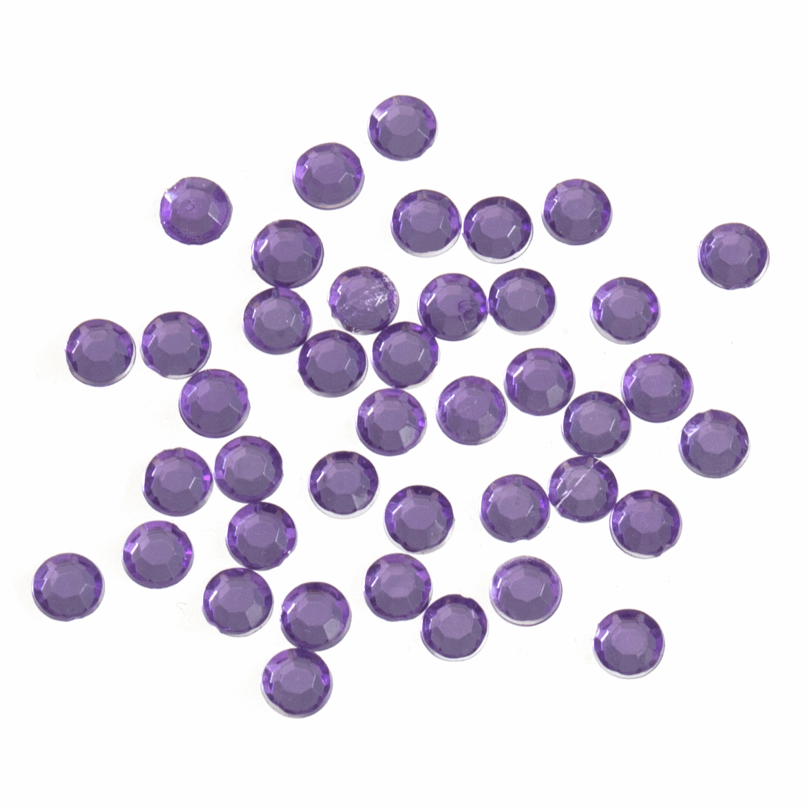 Trimits Lilac Glue-On Acrylic Stones - Medium Round 5mm