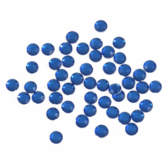 Trimits Royal Blue Glue-On Acrylic Stones - Medium Round 5mm