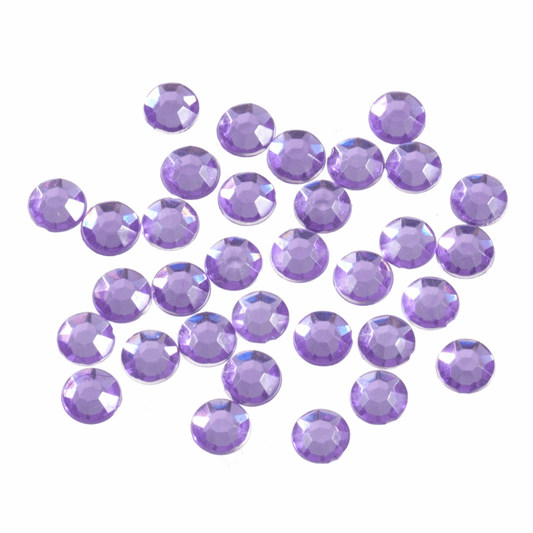 Trimits Lilac Glue-On Acrylic Stones - Large Round 7mm