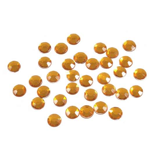 Trimits Gold Glue-On Acrylic Stones - Large Round 7mm
