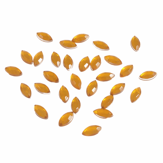 Trimits Gold Glue-On Acrylic Stones - Oval 4mm x 8mm