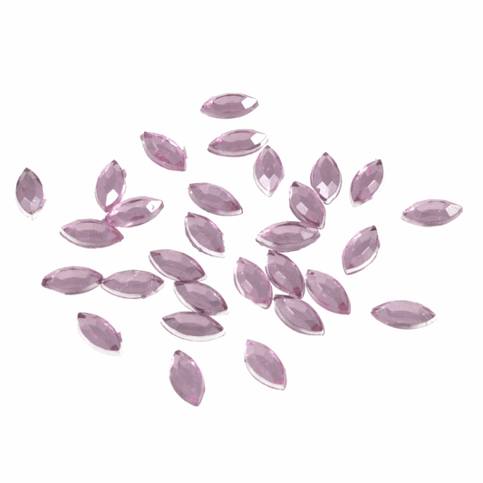 Trimits Light Pink Glue-On Acrylic Stones - Oval 4mm x 8mm