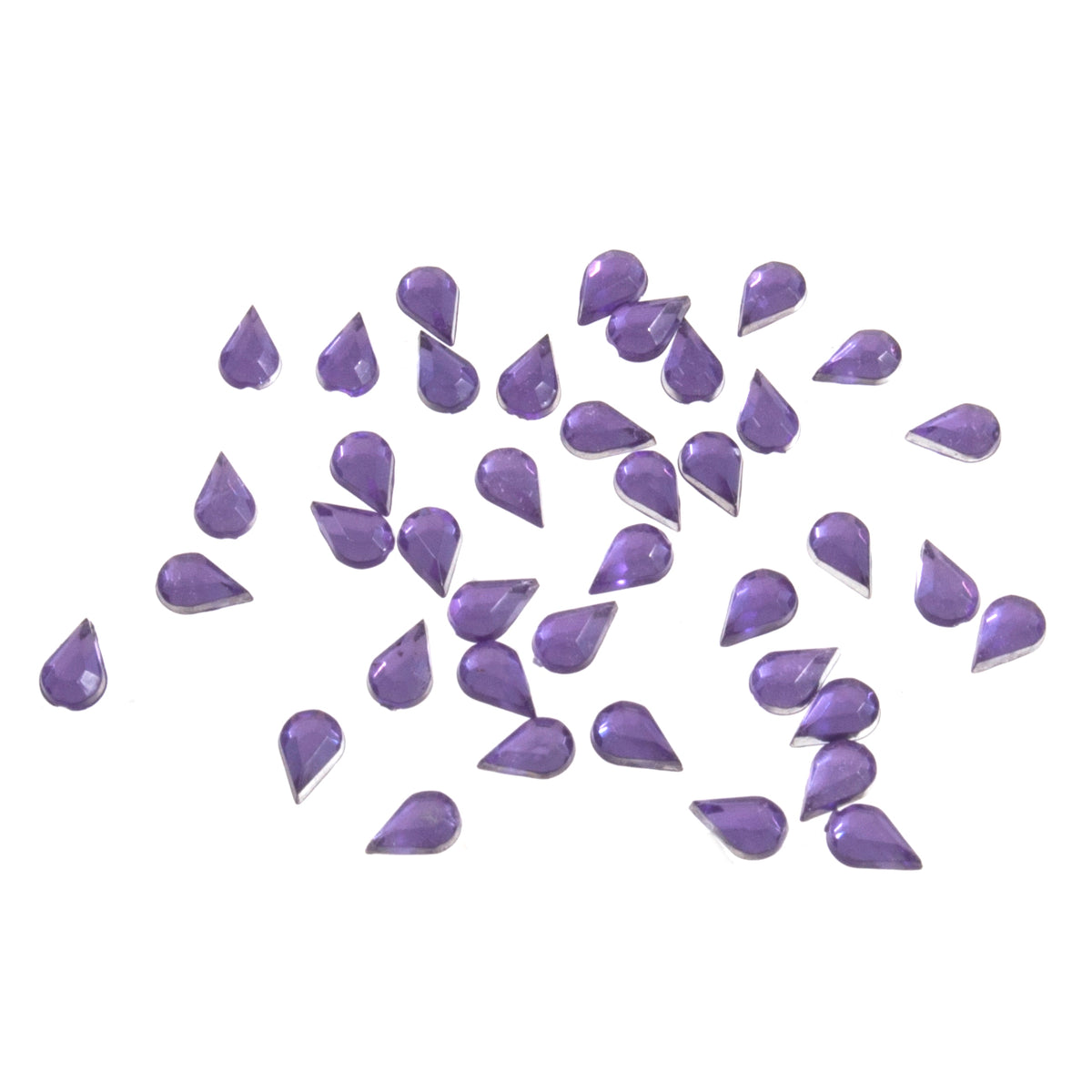 Lilac acrylic teardrop stones