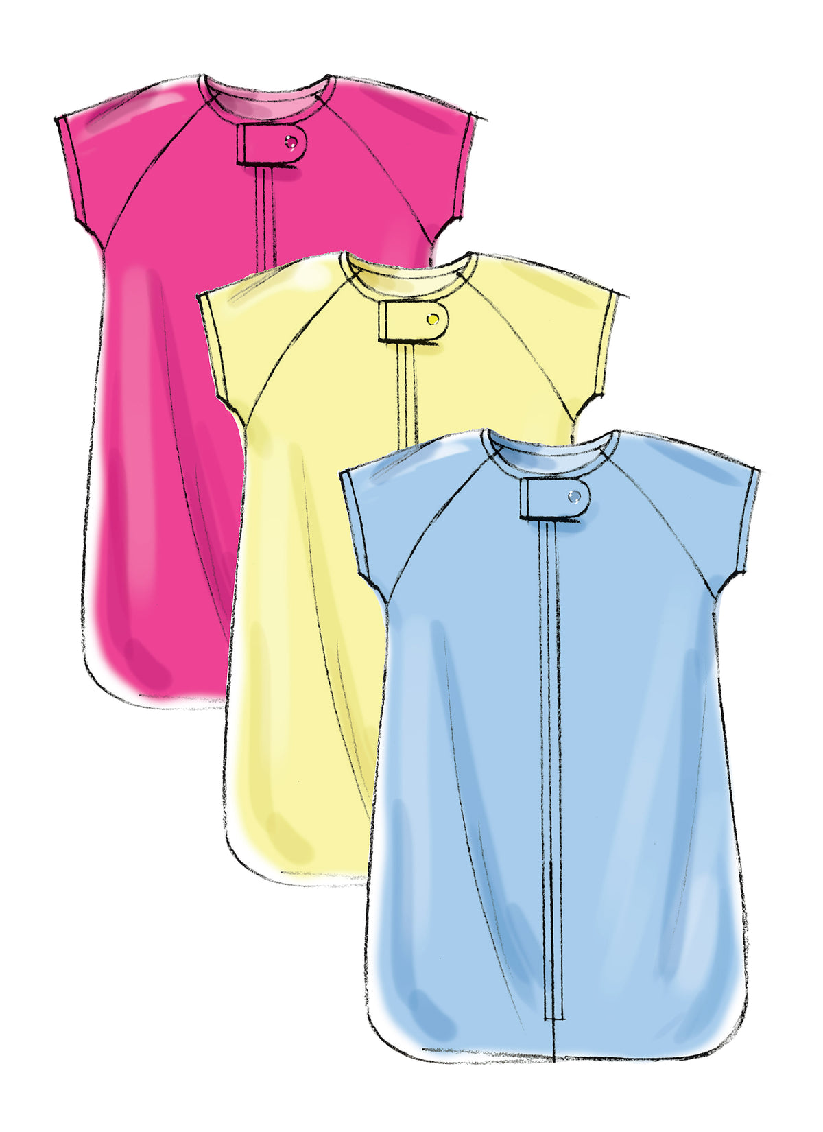 Butterick B6238 sewing pattern envelope showing baby hooded jacket designs