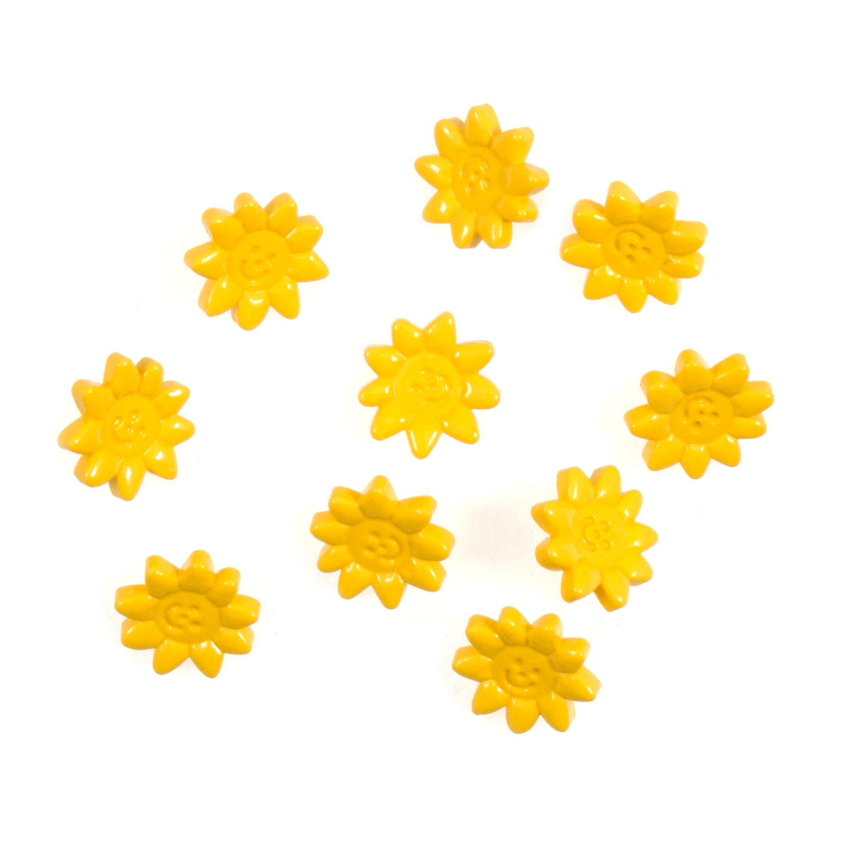 Happy flower novelty buttons