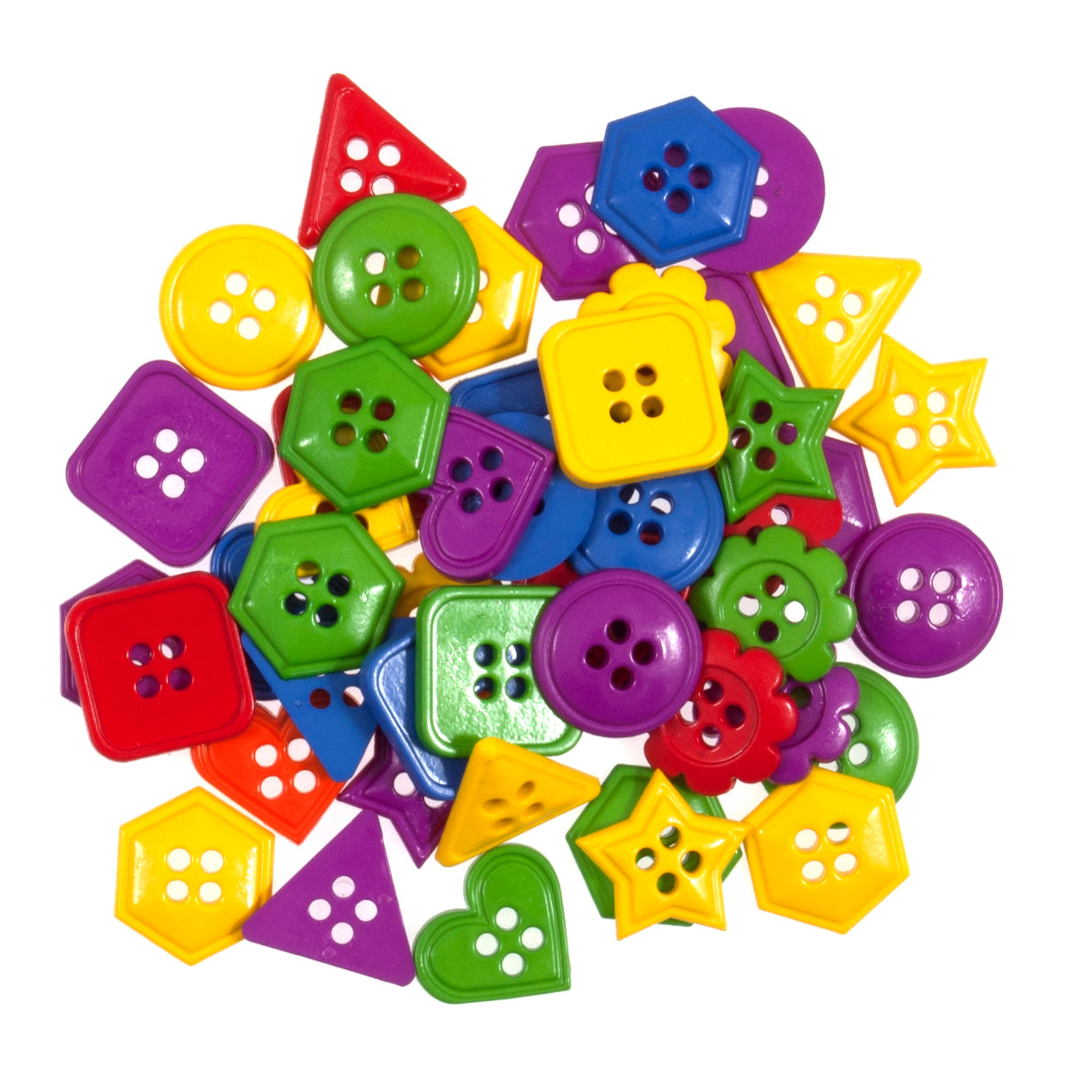 Pack of Trimits primary geometry novelty buttons