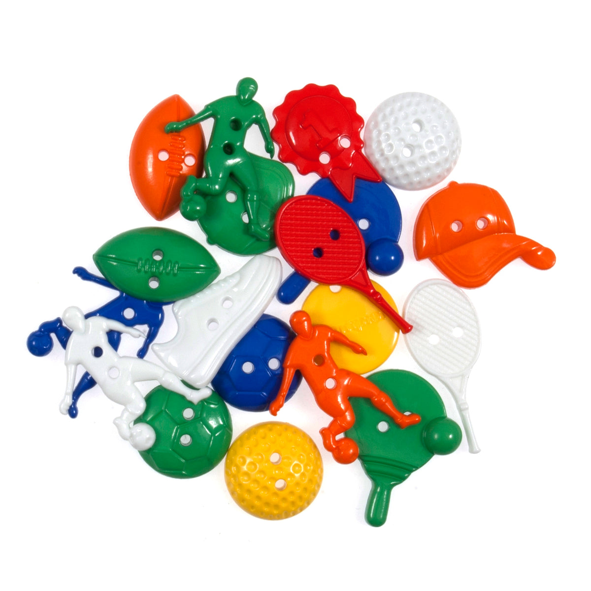Pack of Trimits sport novelty buttons