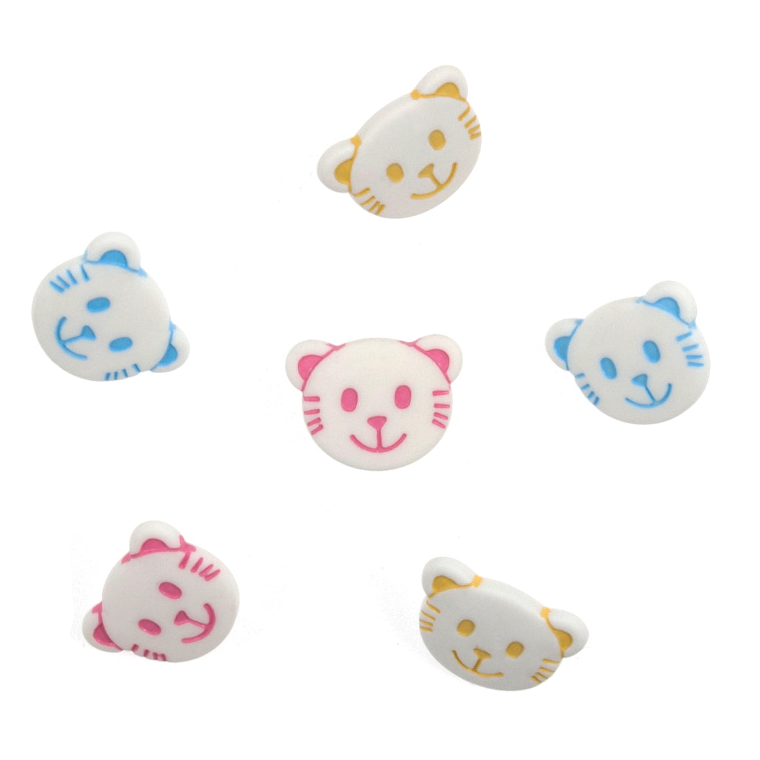 Cat face shaped novelty buttons