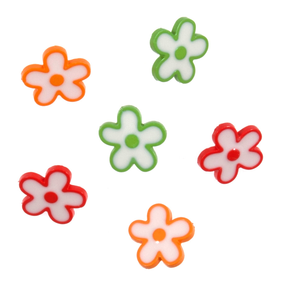 Flower shaped novelty buttons
