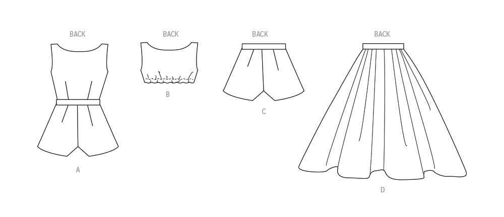 Butterick sewing pattern B6939 envelope showing a vintage 1950s-style four-piece sports wardrobe