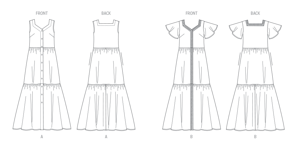 Butterick B6983 sewing pattern envelope showing a garment that can be worn as a dress or a day cover-up
