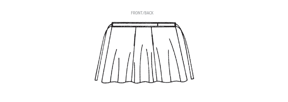 Butterick B6986 sewing pattern envelope showing a vintage 1970s Wrap-and-Go skirt