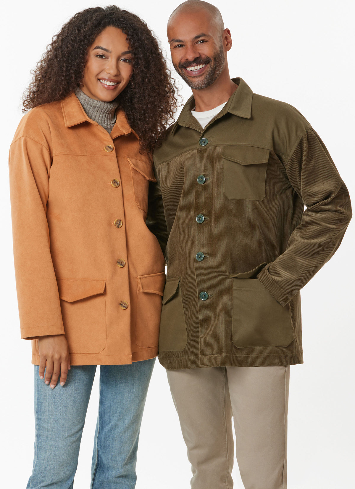 Butterick B7016 sewing pattern envelope showing unisex jacket designs