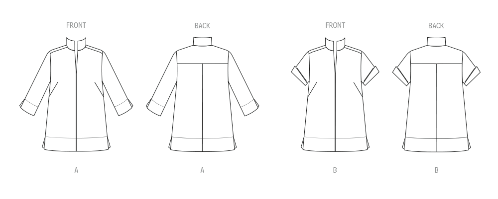 Butterick B7080 sewing pattern envelope showing a loose-fitting pullover blouse