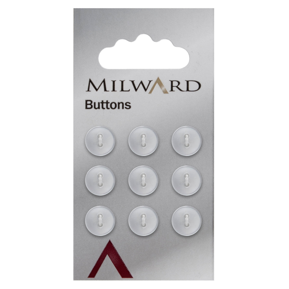 White pearl effect two-hole 10mm buttons
