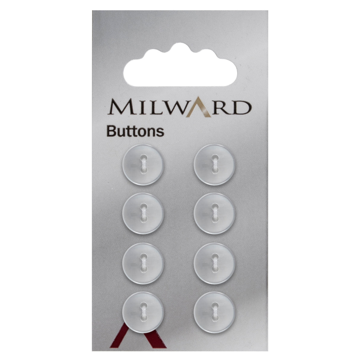 White pearl effect two-hole 11mm buttons