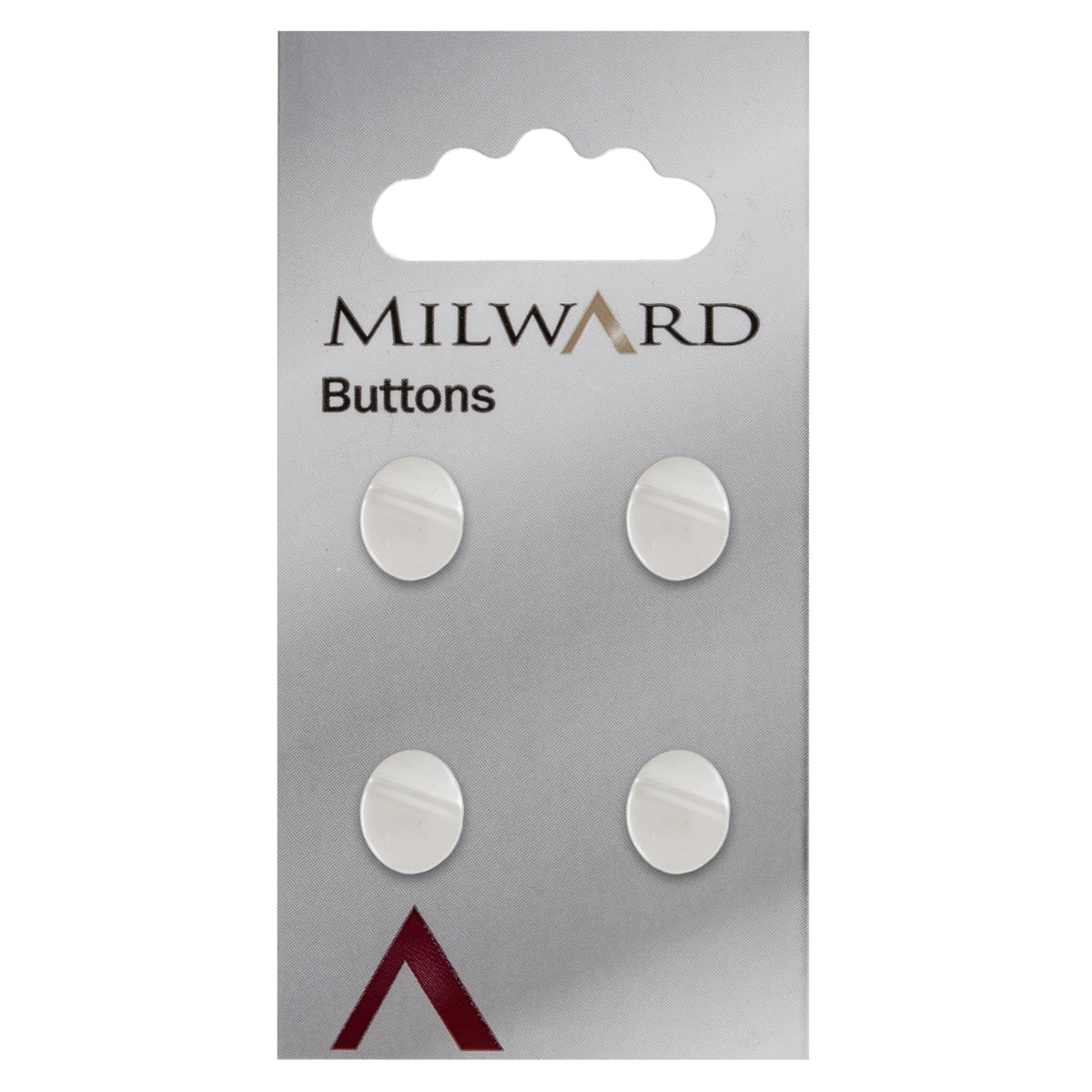 Small white pearl-effect domed button
