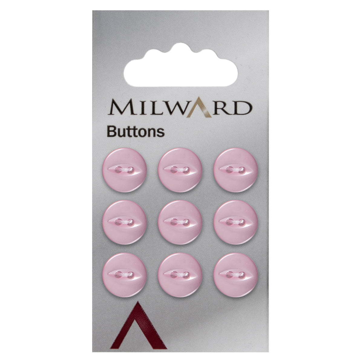 Pale lilac fisheye 2-hole button