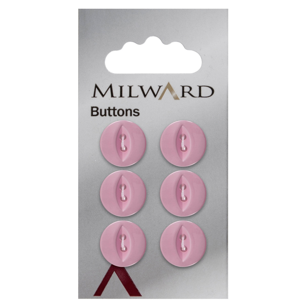 Pale lilac fisheye 2-hole button