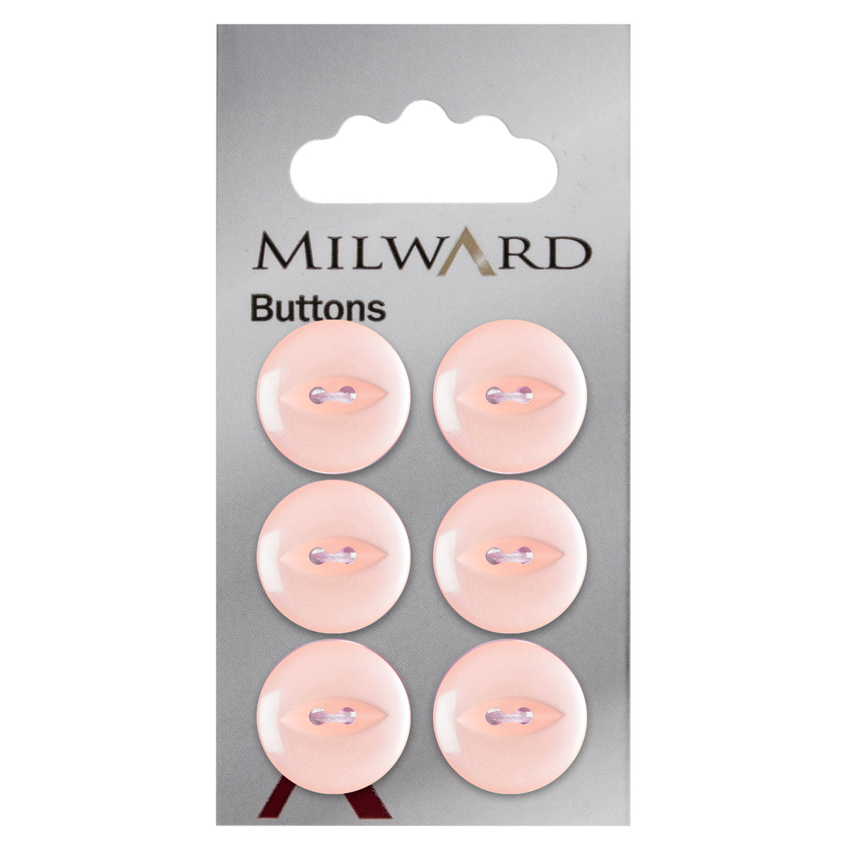 Pale lilac fisheye 2-hole button