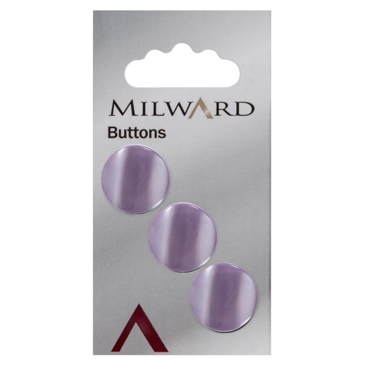 Lilac pearl shank button, 15mm