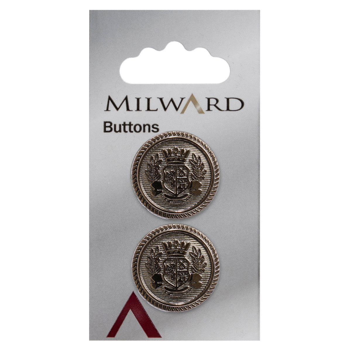 Gunmetal metal crest button, 22mm