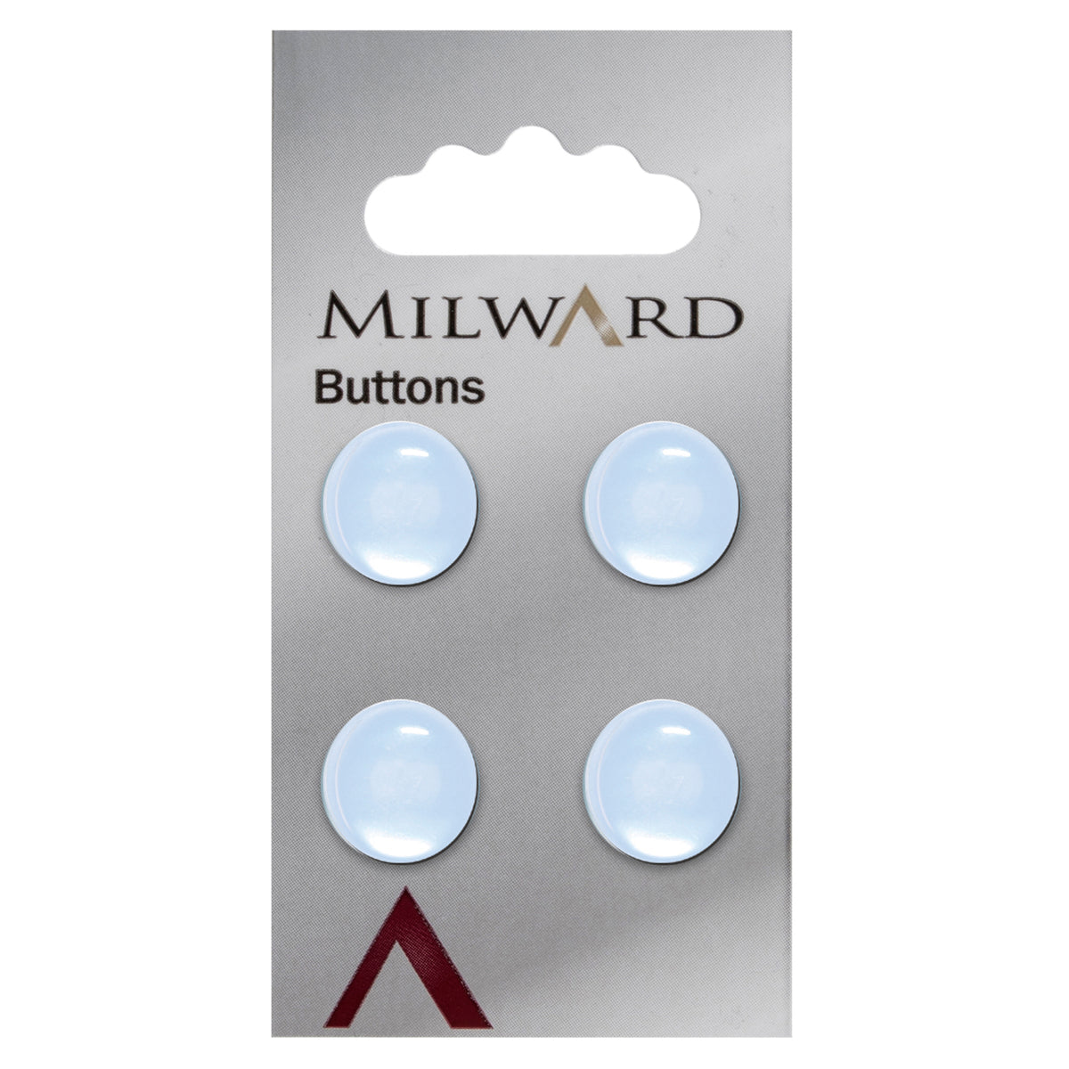 Pale Blue pearl shank button, 15mm
