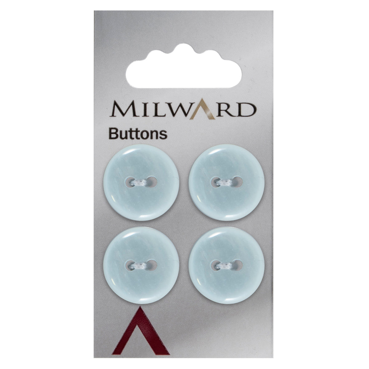 Grey pearlised round 2-hole button