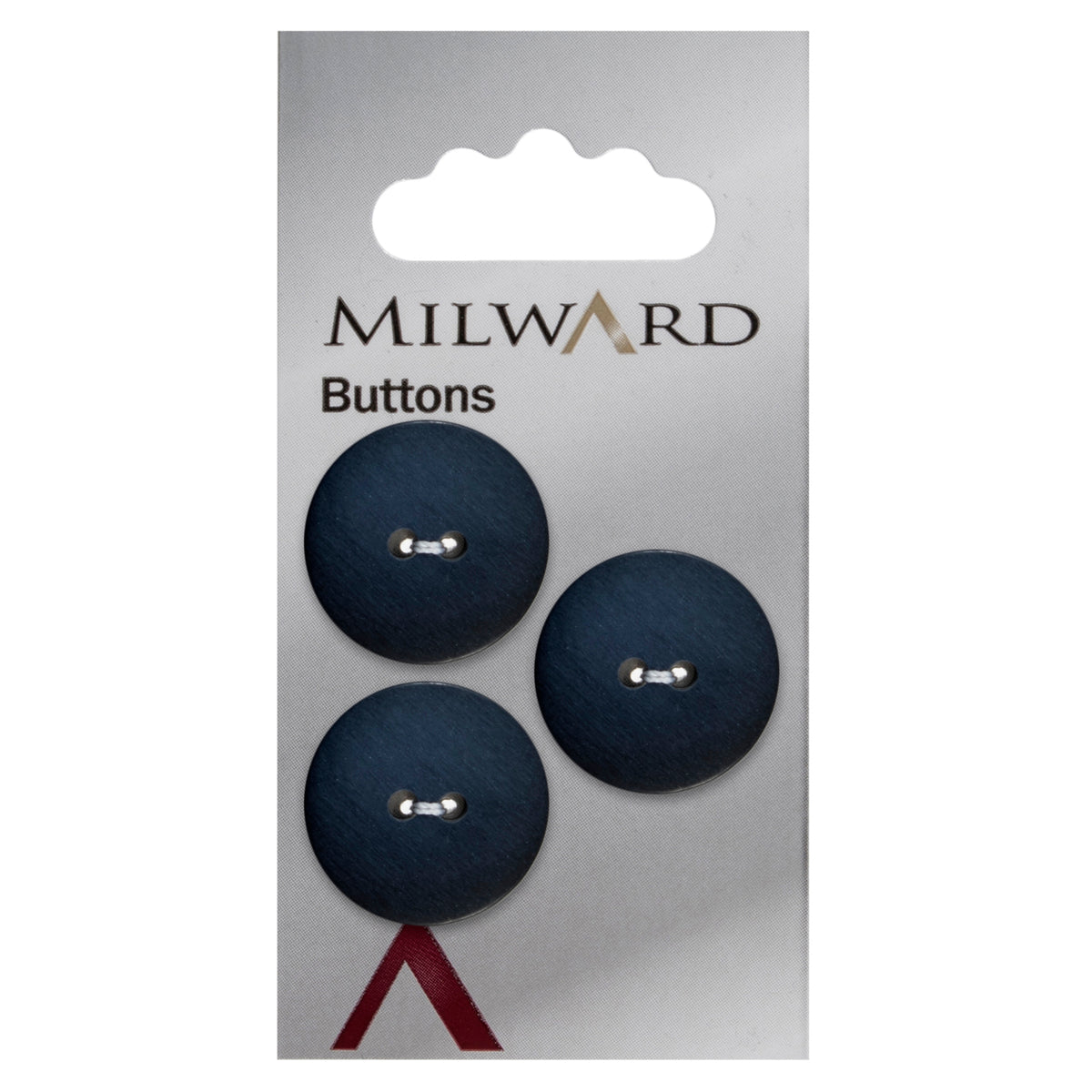 Navy polished button, 20mm