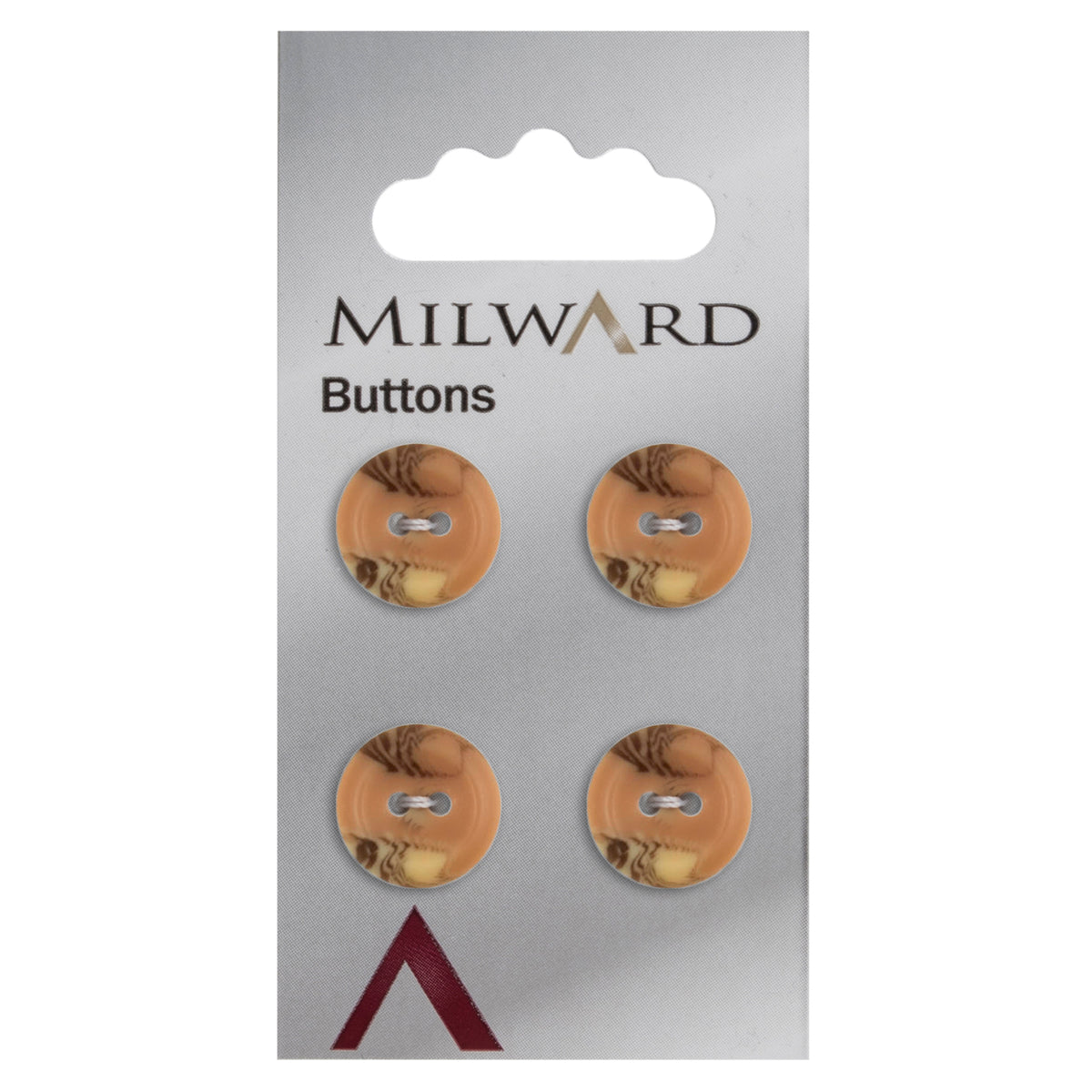 Brown marbled two-hole button