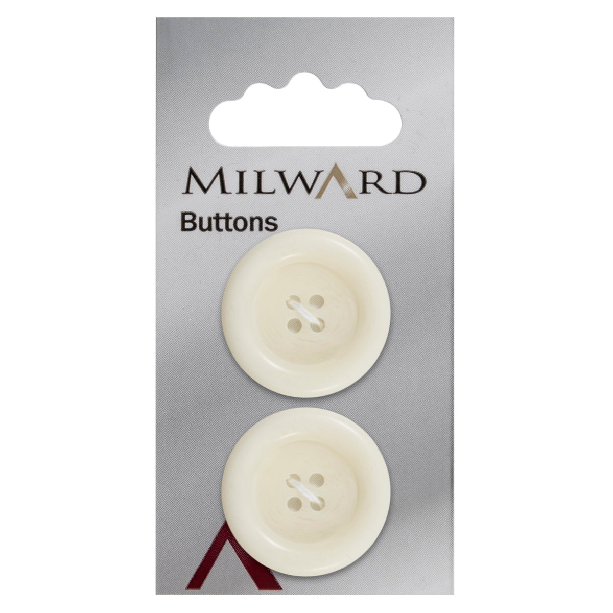 White Marbled 4-hole button, 27mm