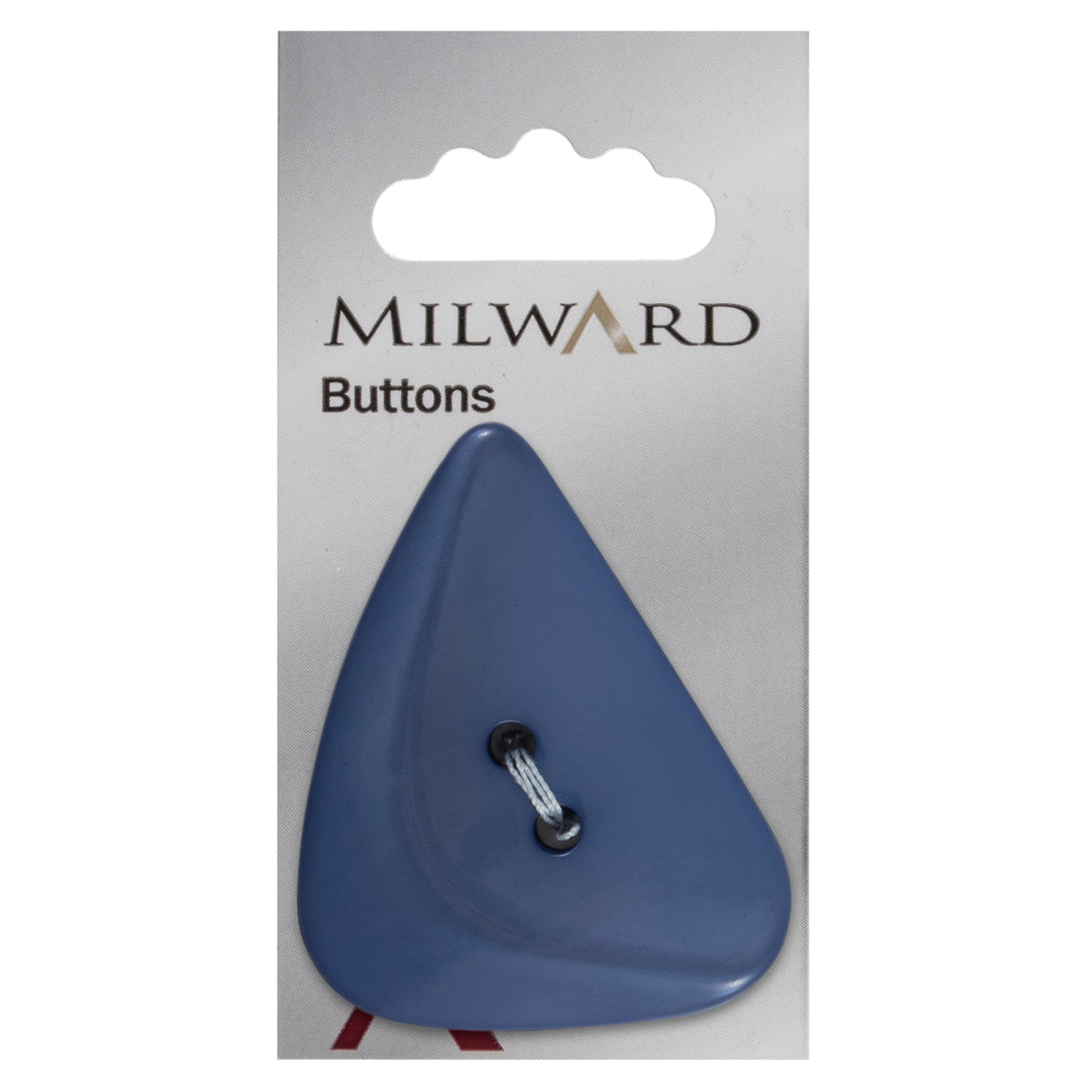 Large pearlescent purple shaped button with two holes