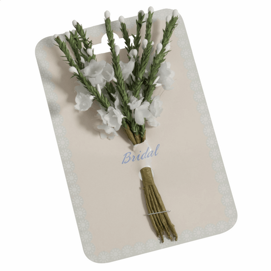 White Heather Bunch - 1.2cm (Pack of 12 Stems)