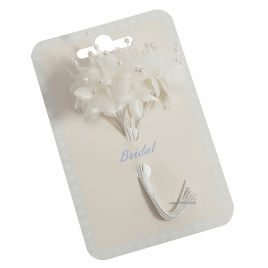 Cream Babys Breath Artificial Flower Stems with Pearls (Pack of 12 Stems)