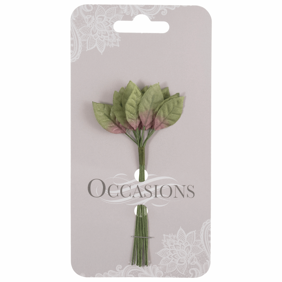 Green Rose Leaves - 25mm (Pack of 12)