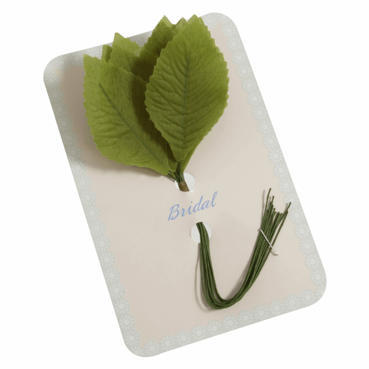 Green Rose Leaves - 33mm (Pack of 12)