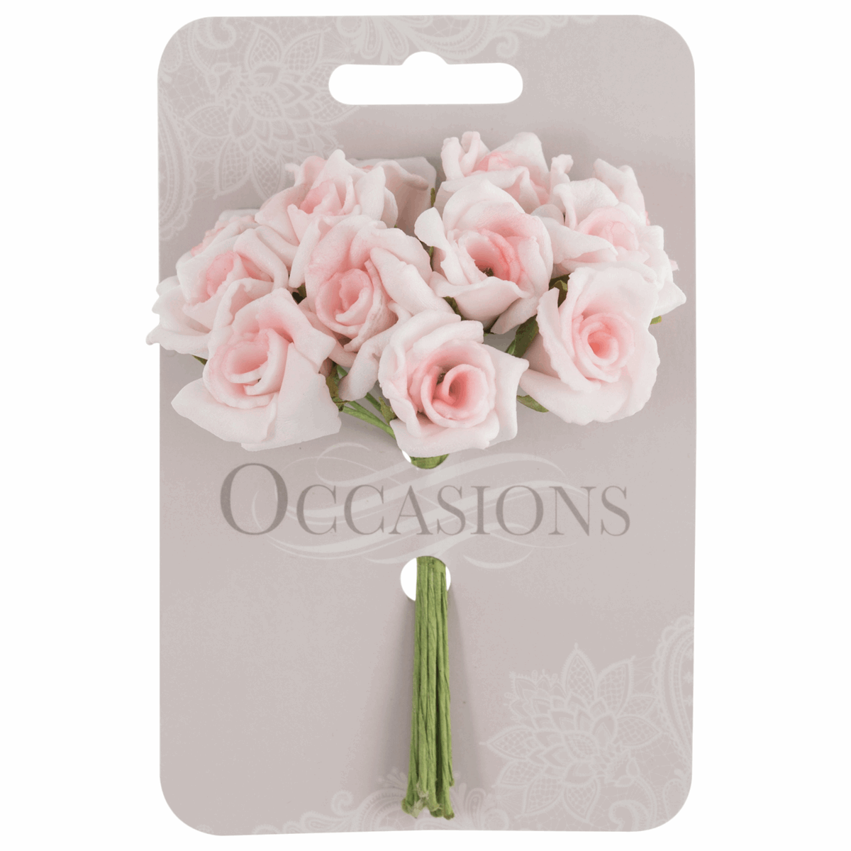 Pink Polyfoam Rose Flowers (Pack of 12 Stems)