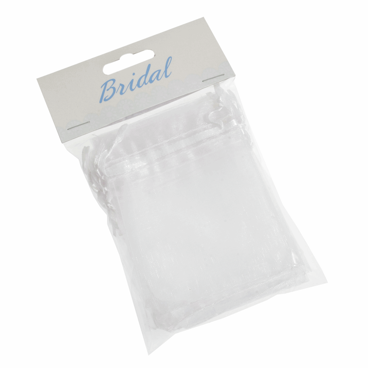 White Organza Wedding Favour Bags - 7.5 x 10cm (Pack of 10)