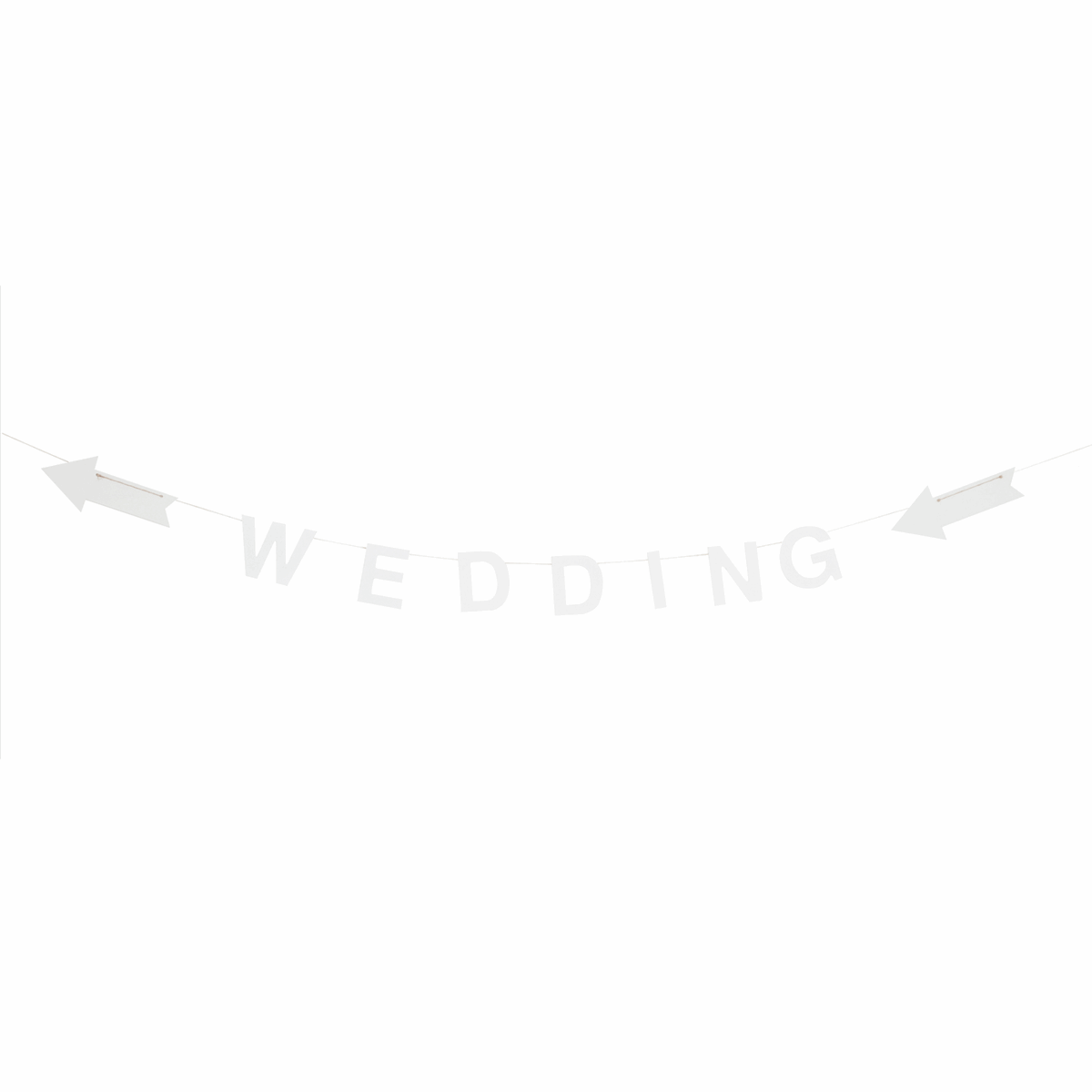 White Wooden Wedding Garland with Arrows