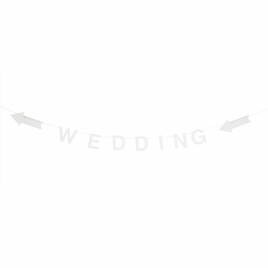 White Wooden Wedding Garland with Arrows