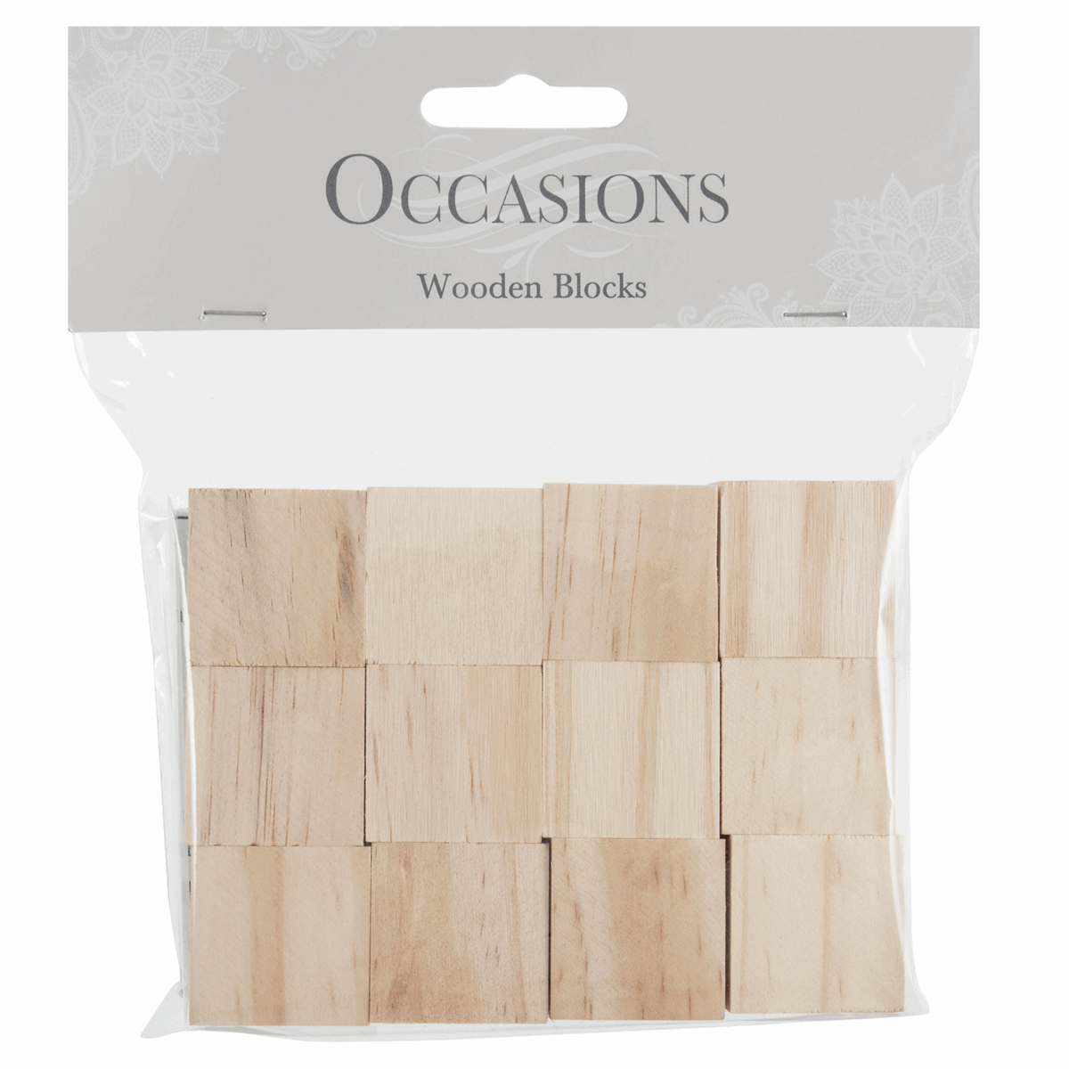 Wooden Table Decoration Blocks - 2.5cm x 2.5cm x 2.5cm (Pack of 12)