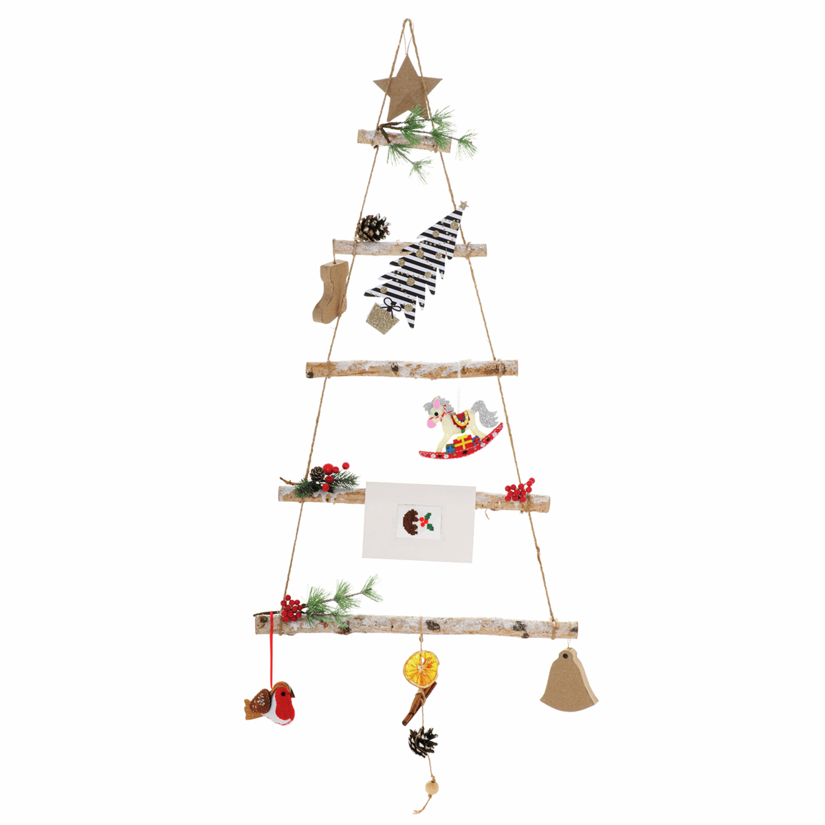 Birch Wall Hanging Christmas Tree