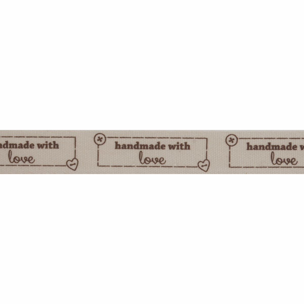 Bowtique Handmade with Love Grosgrain Ribbon - 5m x 15mm Roll