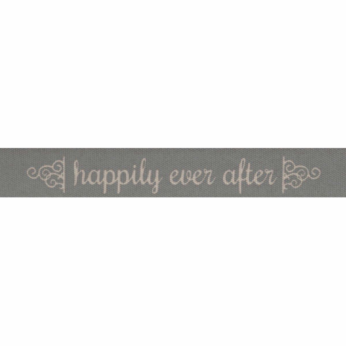 Bowtique Grey Happily Ever After Grosgrain Ribbon - 5m x 15mm Roll