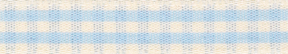Reel of sky rustic gingham ribbon