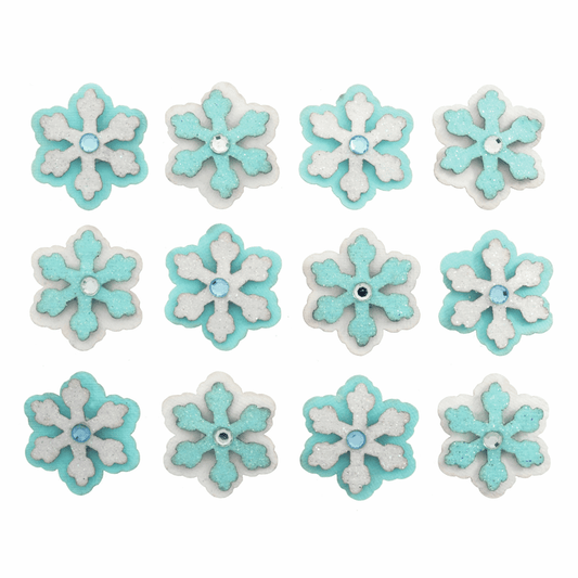 Trimits Craft Embellishments - 3D Mini Snowflakes (Pack of 12)