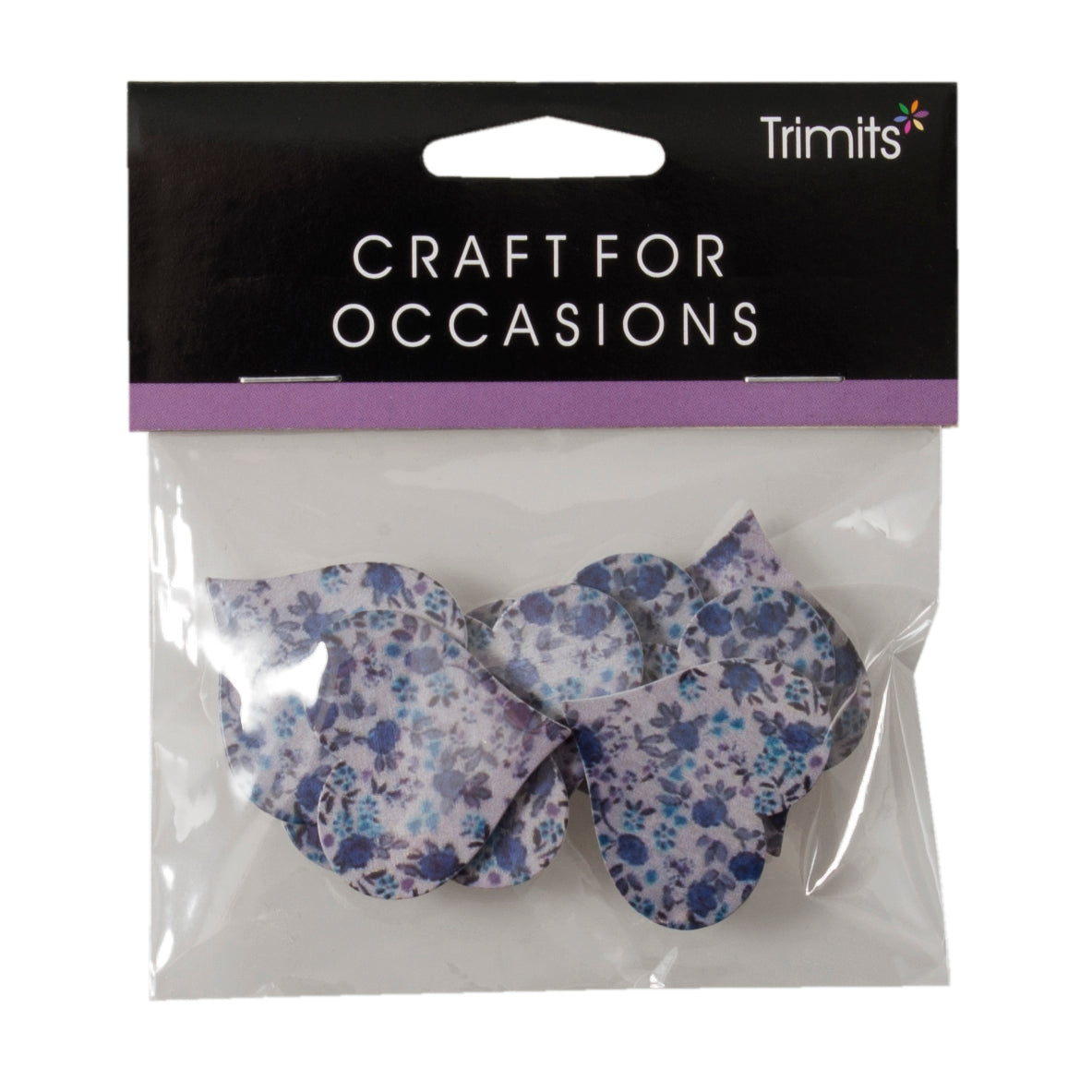 Mauve printed wooden hearts with self-adhesive backs